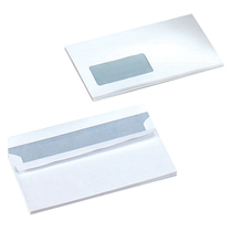 Envelopes PEFC Wallet Self Seal Window 90gsm DL 220x110mm White Pack 1000