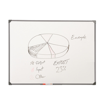 5 Star Office Drywipe Non-Magnetic Board with Fixing Kit and Detachable Pen Tray W1800xH1200mm