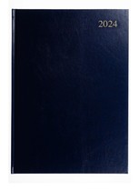 Collins Essential - 2024 Daily Planner - A4 Day-to-Page Diary - Blue
