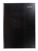 Collins Essential - 2024 Daily Planner - A4 Day-to-Page Diary - Black