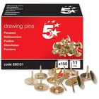 Five Star Brass Drawing Pins - Pack 150