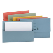 5 Star Office Document Wallet Half Flap 250gsm Capacity 32mm Foolscap Assorted Pack 50 501785